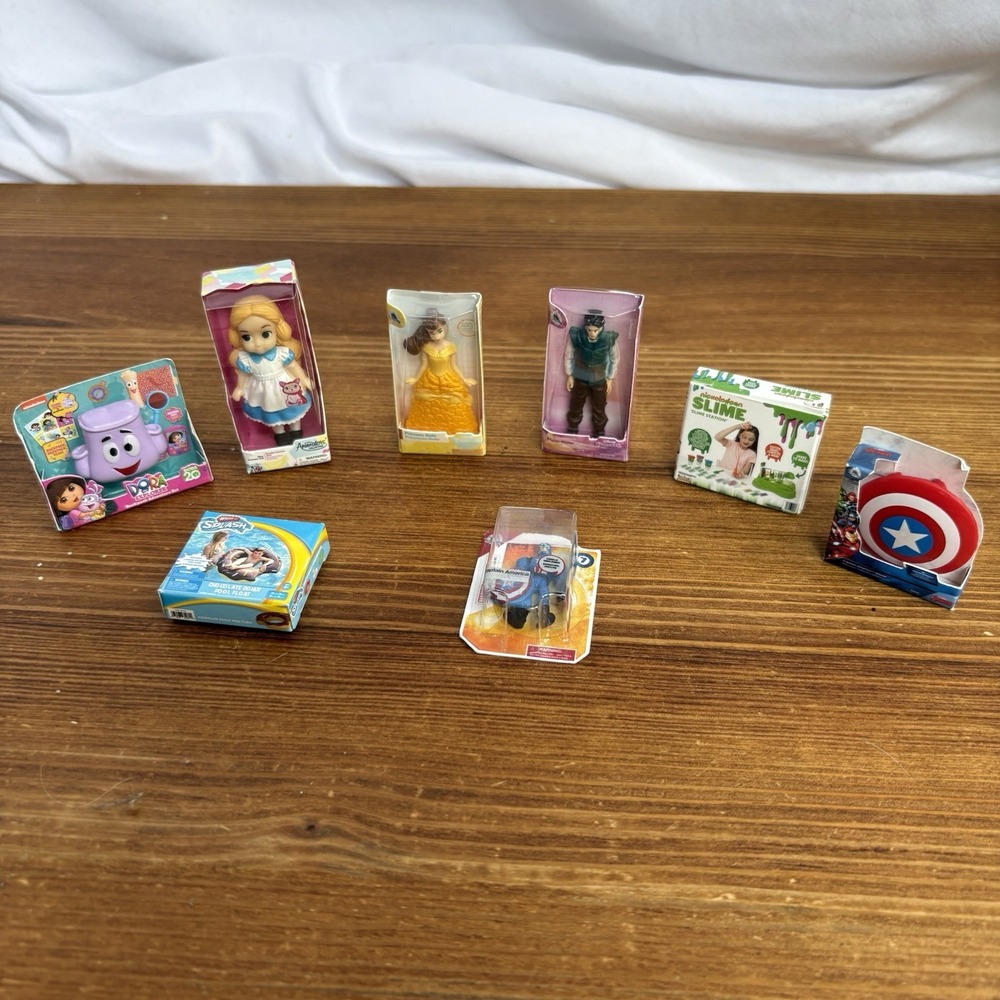 Zuru Mini Brands Toys Lot of 8 Disney Marvel Dora Nickelodeon Captain America
